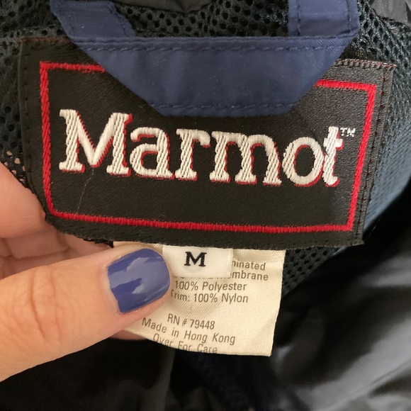 Marmot Gore•Tex Nylon Jacket Women's Medium Purple Navy Hooded - Picture 8 of 12